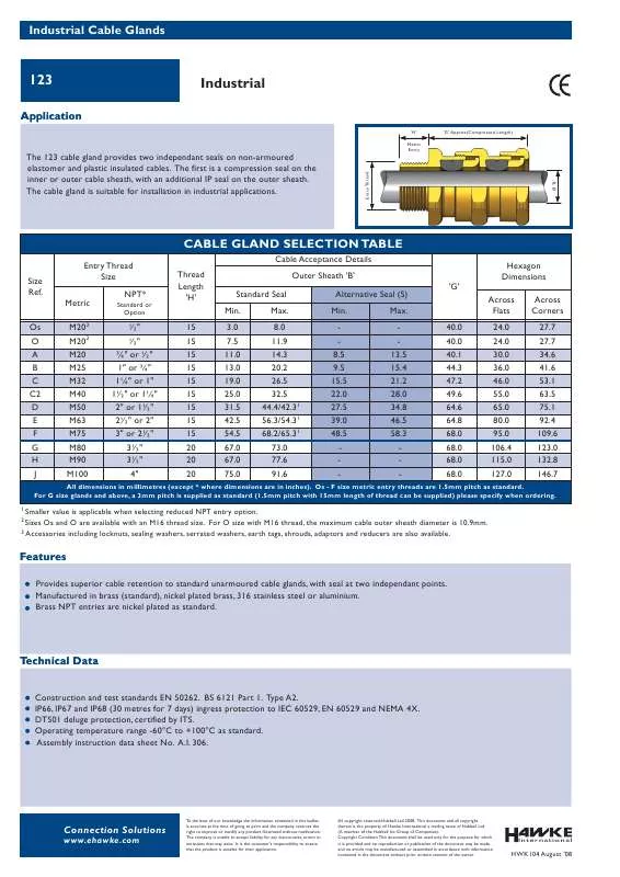 Mode d'emploi HAWKE 123