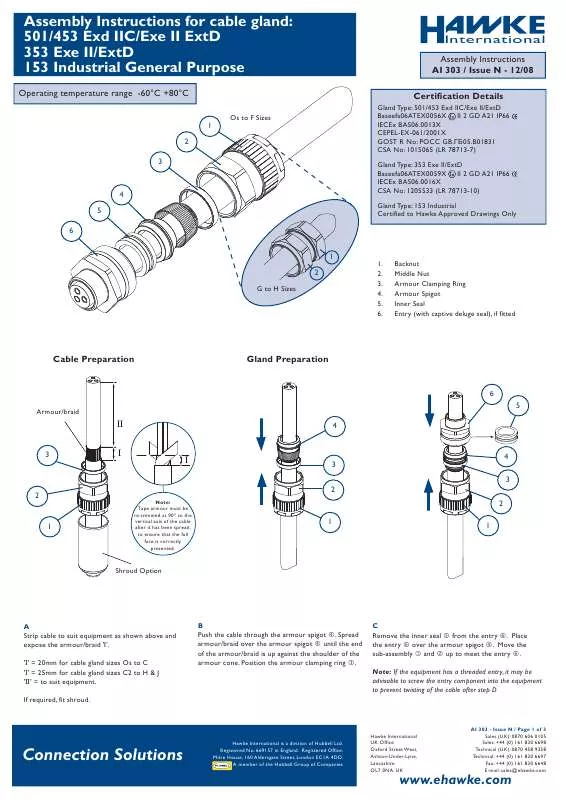 Mode d'emploi HAWKE 353 EXE II-EXTD