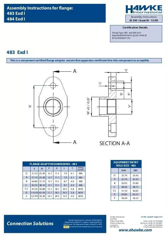 Mode d'emploi HAWKE 484 EXD I