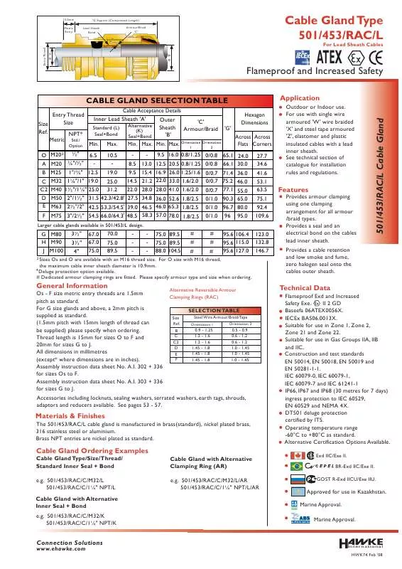 Mode d'emploi HAWKE 501-453-RAC-L