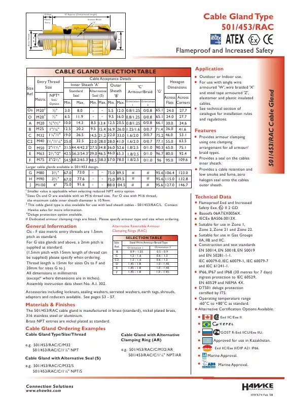 Mode d'emploi HAWKE 501-453-RAC