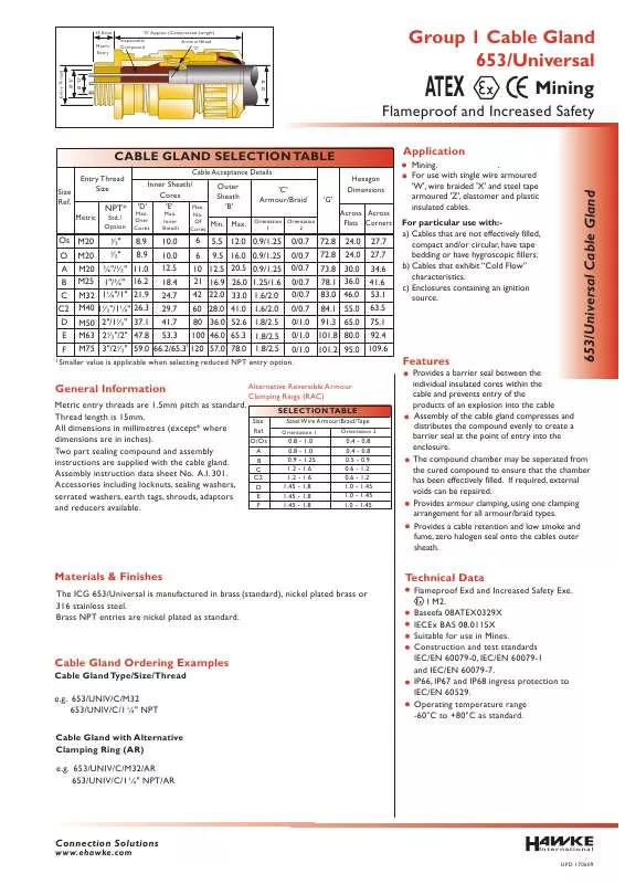 Mode d'emploi HAWKE 653-UNIVERSAL