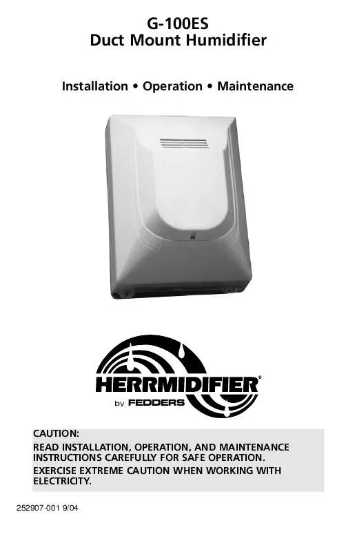 Mode d'emploi HERRMIDIFIER G-100ES