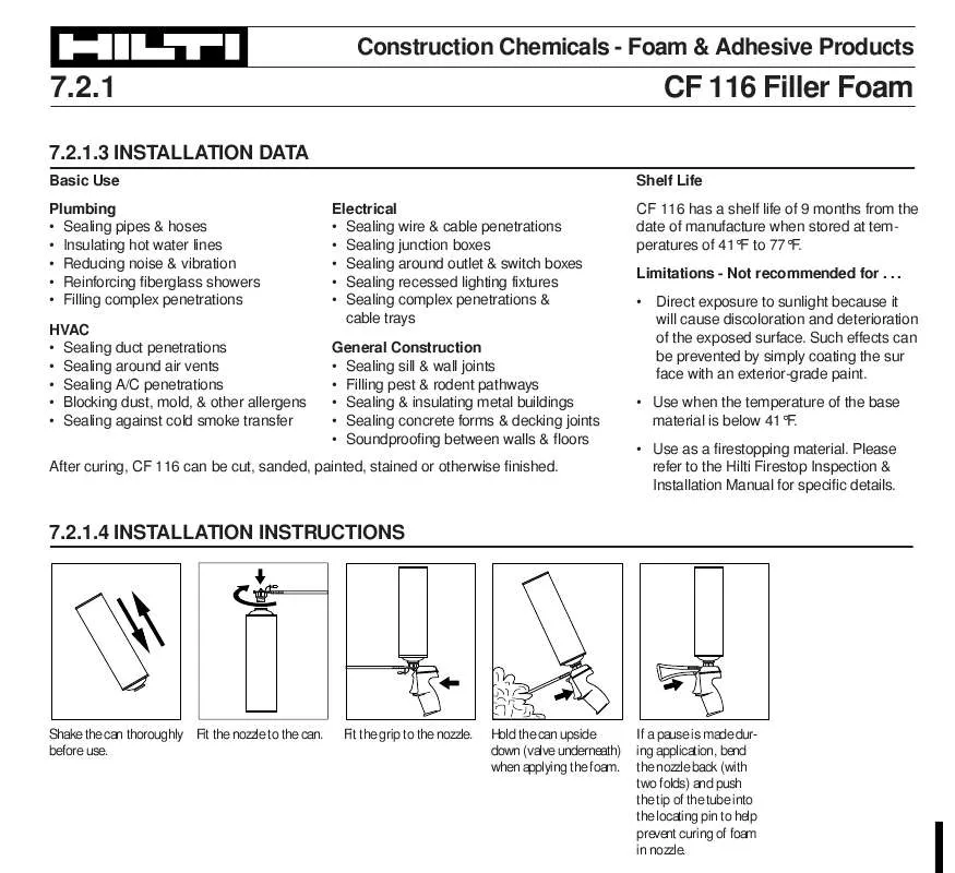 Mode d'emploi HILTI CF 116