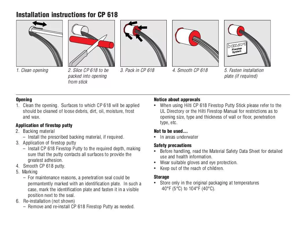 Mode d'emploi HILTI CP 618