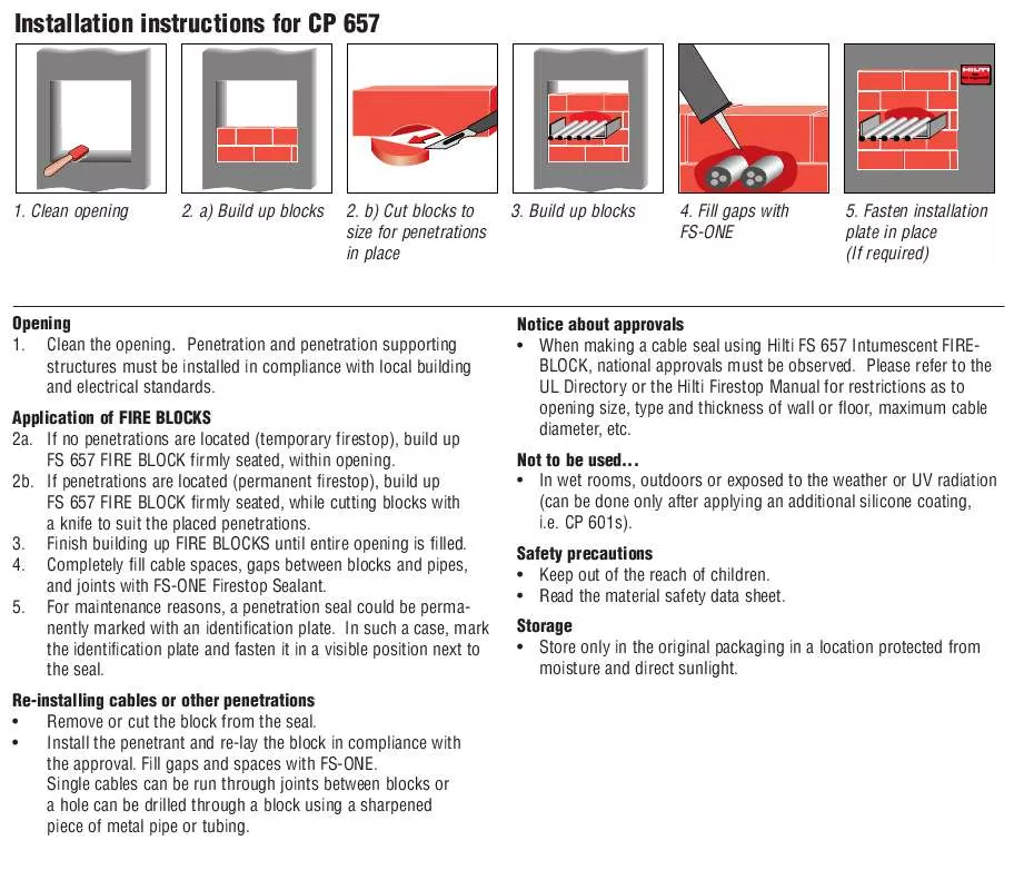 Mode d'emploi HILTI CP 657