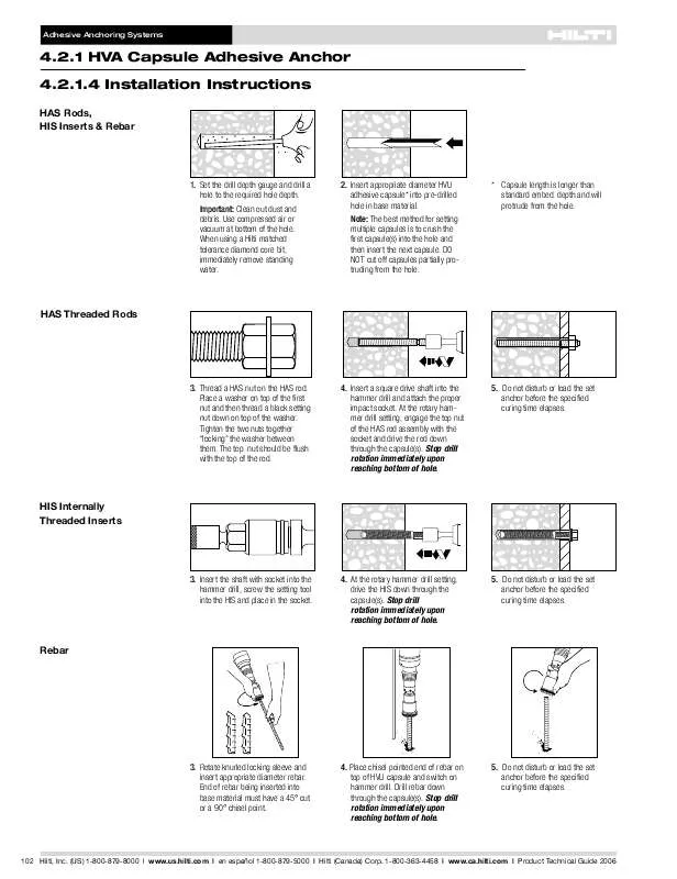 Mode d'emploi HILTI HVA