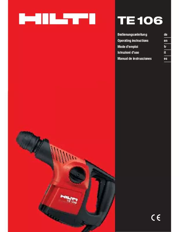 Mode d'emploi HILTI TE 106