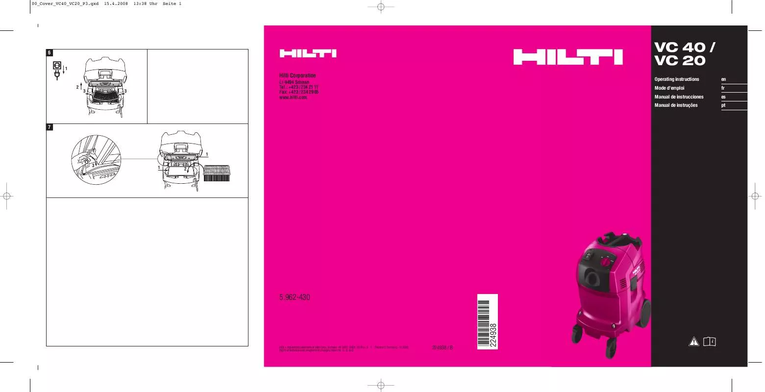 Mode d'emploi HILTI VC 20