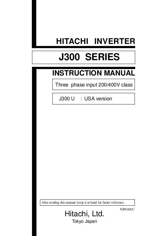 Mode d'emploi HITACHI J300