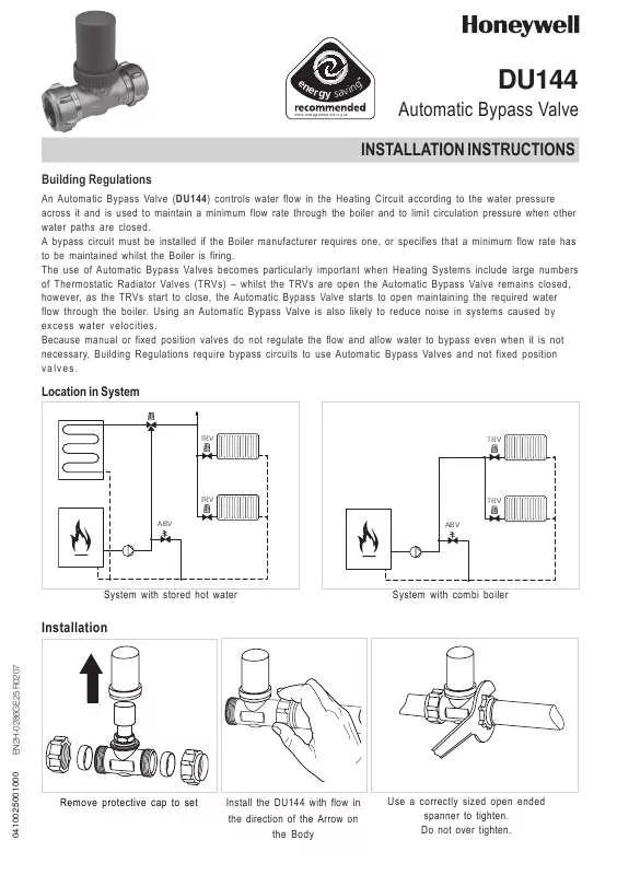 Mode d'emploi HONEYWELL DU144