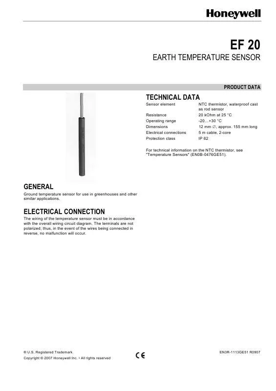 Mode d'emploi HONEYWELL EF20