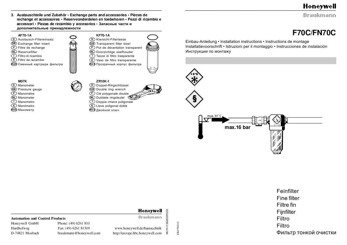 Mode d'emploi HONEYWELL FN70C