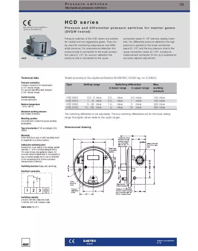 Mode d'emploi HONEYWELL HCD