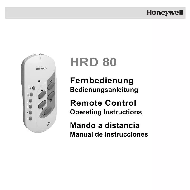 Mode d'emploi HONEYWELL HRD 80