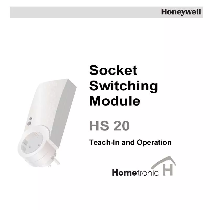 Mode d'emploi HONEYWELL HS 20