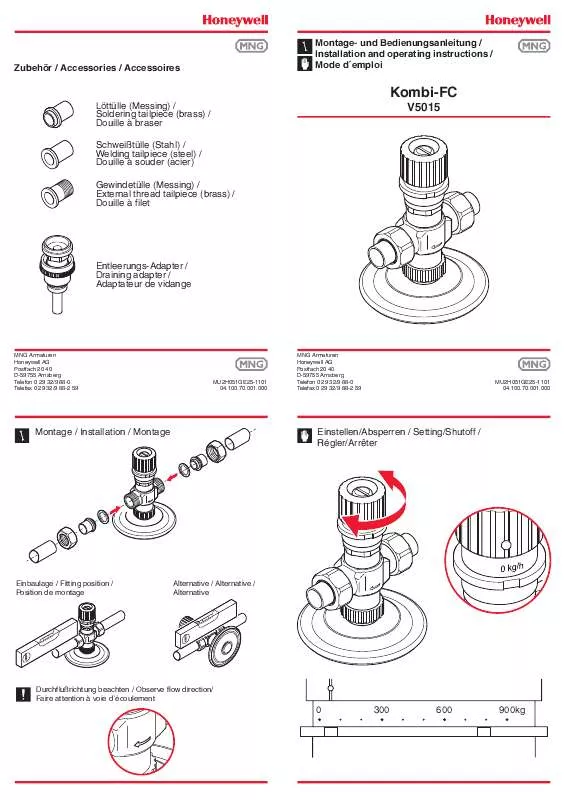 Mode d'emploi HONEYWELL KOMBI-FC