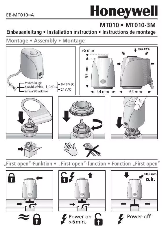 Mode d'emploi HONEYWELL MT010-3M