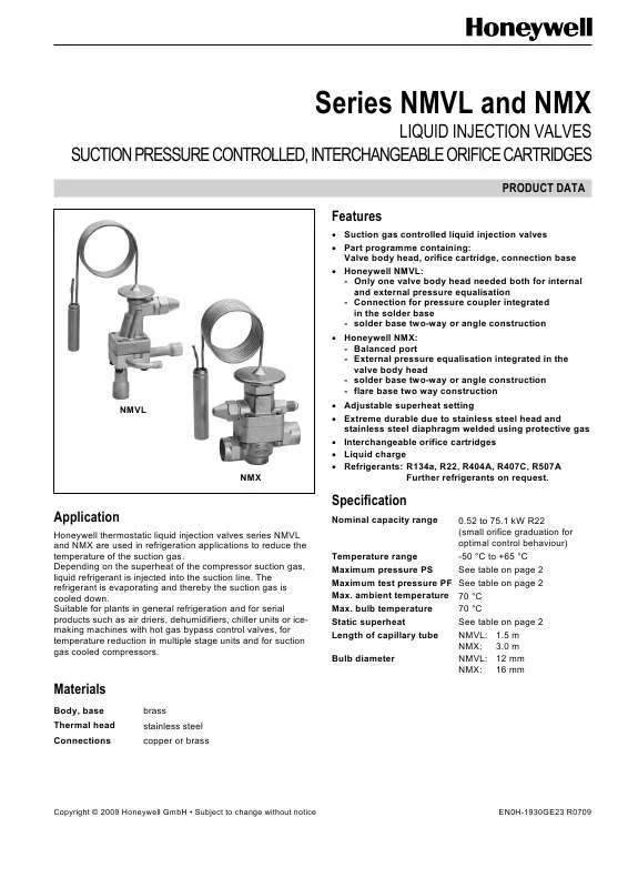 Mode d'emploi HONEYWELL NMX