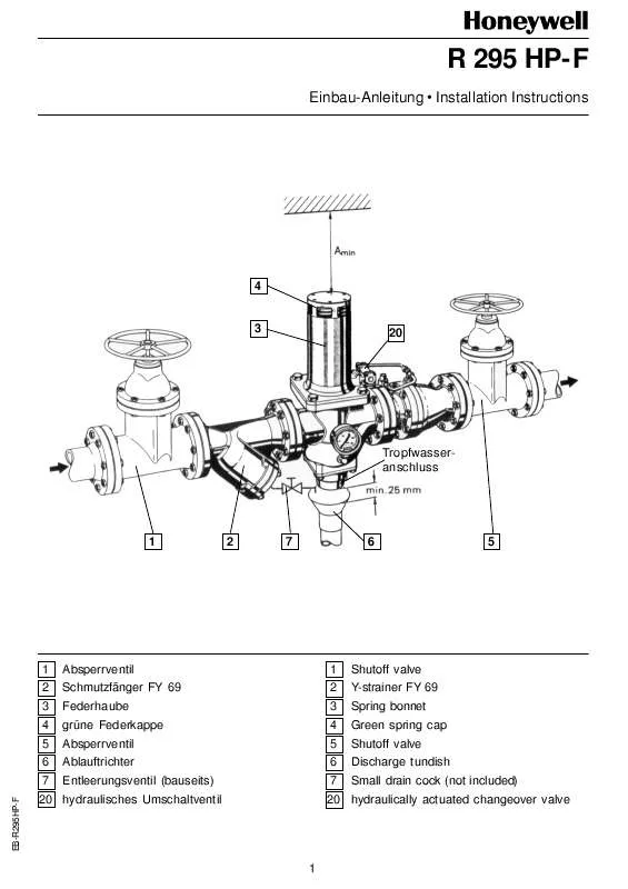 Mode d'emploi HONEYWELL R295HP-F