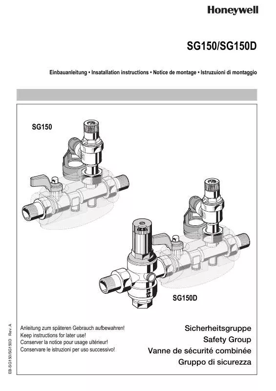 Mode d'emploi HONEYWELL SG150D
