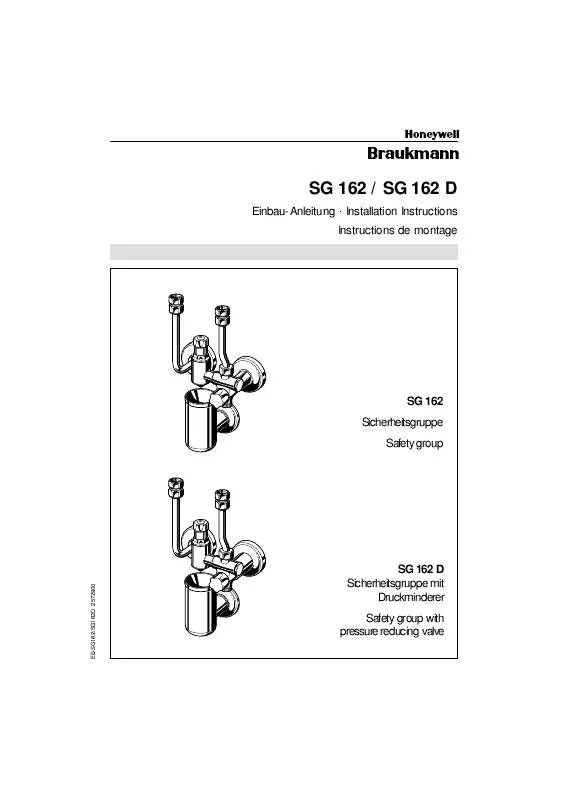 Mode d'emploi HONEYWELL SG162D