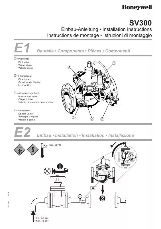 Mode d'emploi HONEYWELL SV300