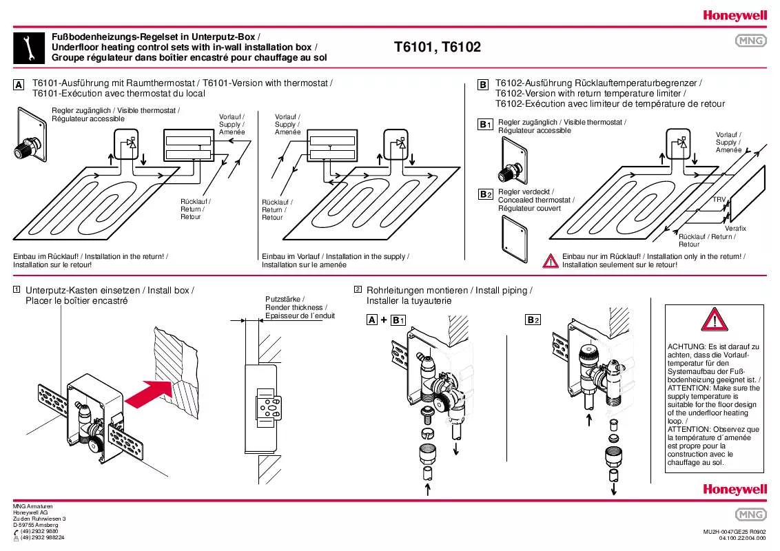 Mode d'emploi HONEYWELL T101