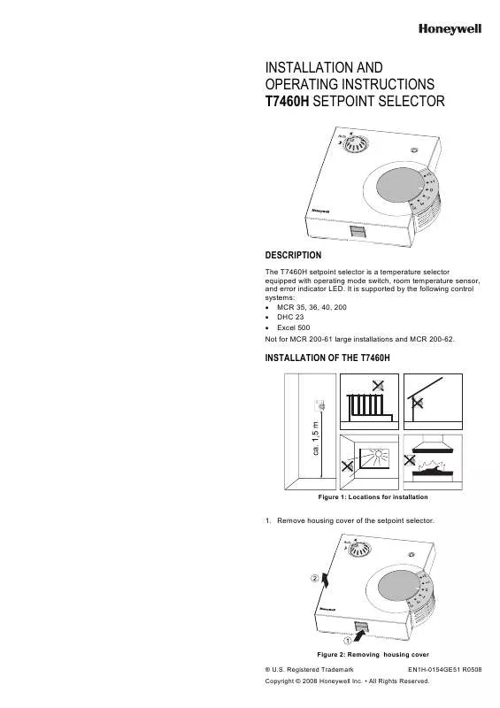 Mode d'emploi HONEYWELL T7460H