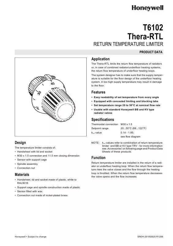 Mode d'emploi HONEYWELL THERA-RTL