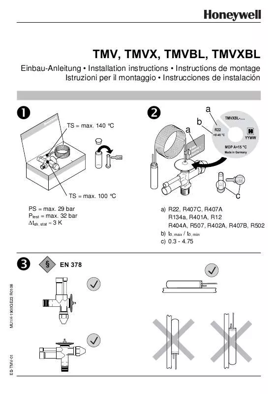 Mode d'emploi HONEYWELL TMV