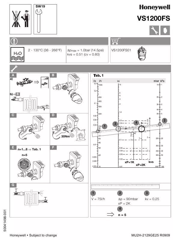 Mode d'emploi HONEYWELL VS1200FS