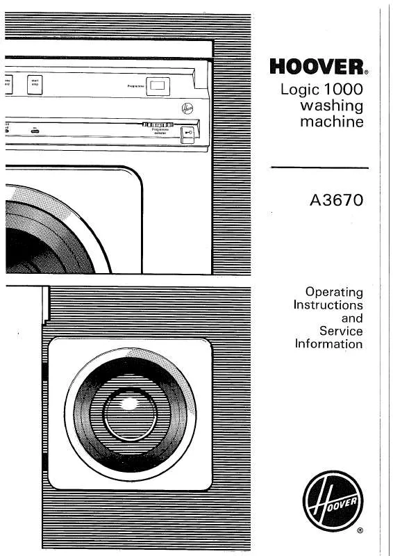 Mode d'emploi HOOVER A3670