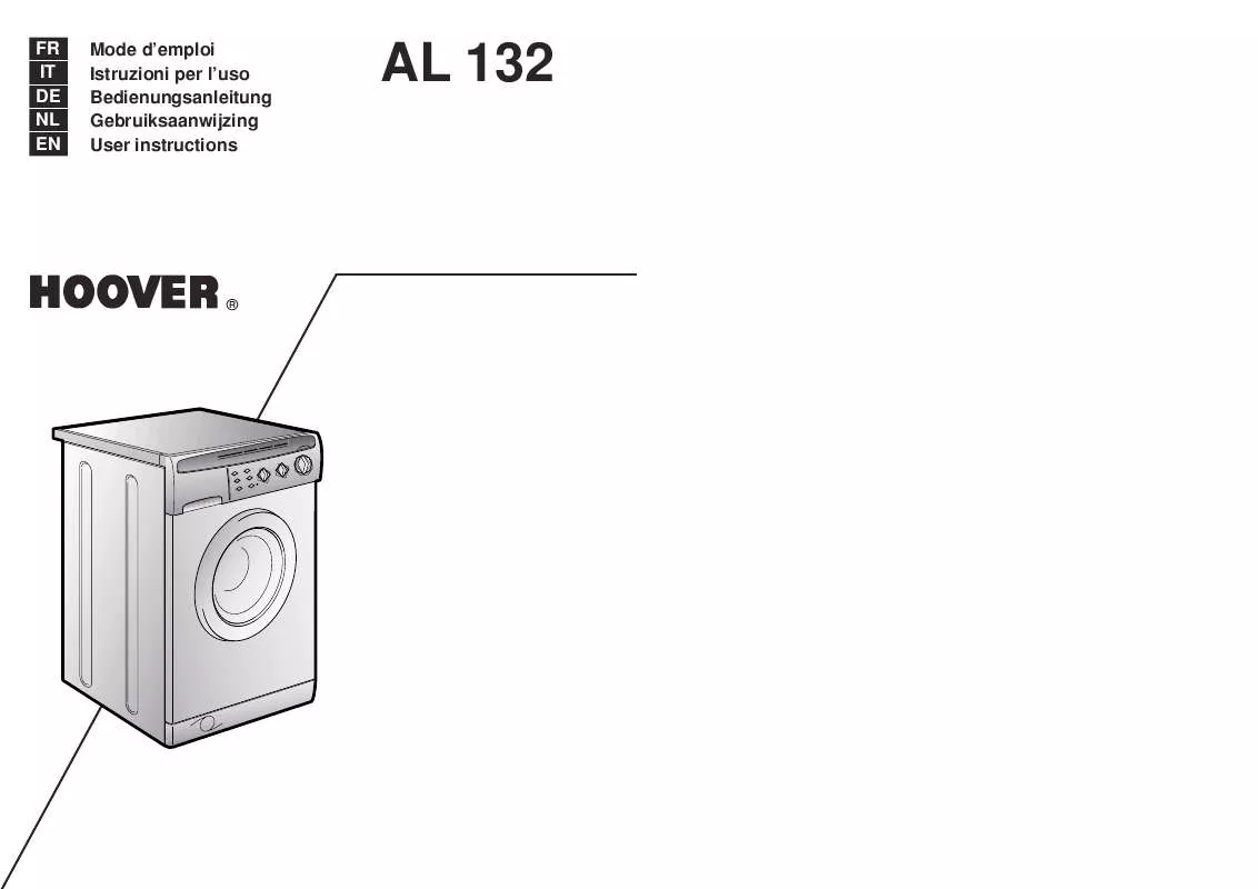 Mode d'emploi HOOVER AL 132