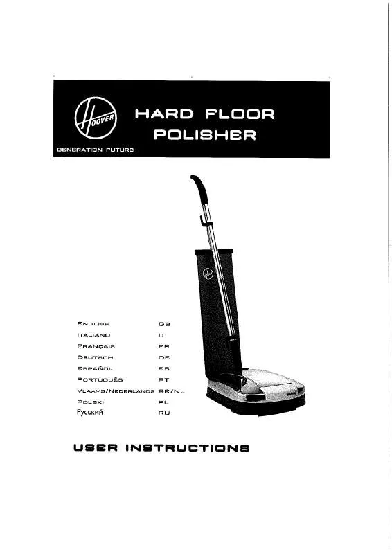 Mode d'emploi HOOVER HARD FLOOR POLISHER