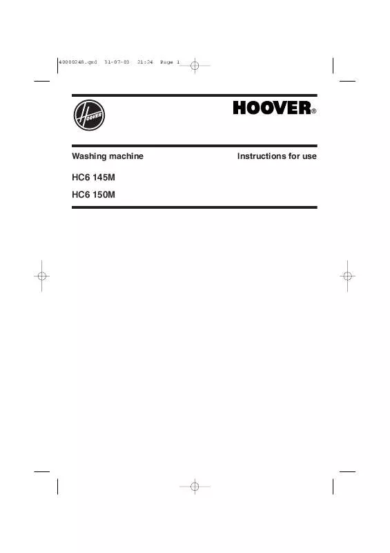 Mode d'emploi HOOVER HC6 145M