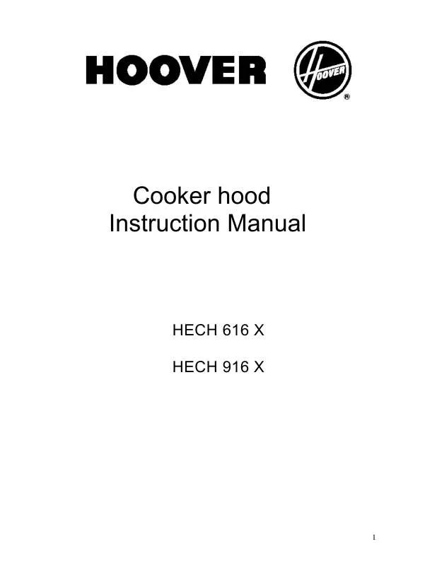 Mode d'emploi HOOVER HECH 616 X