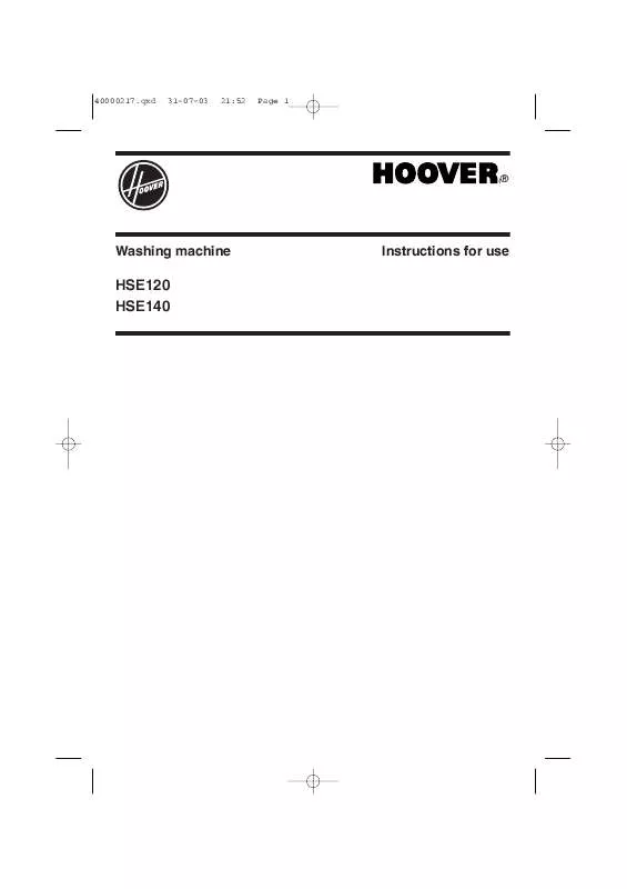 Mode d'emploi HOOVER HSE140