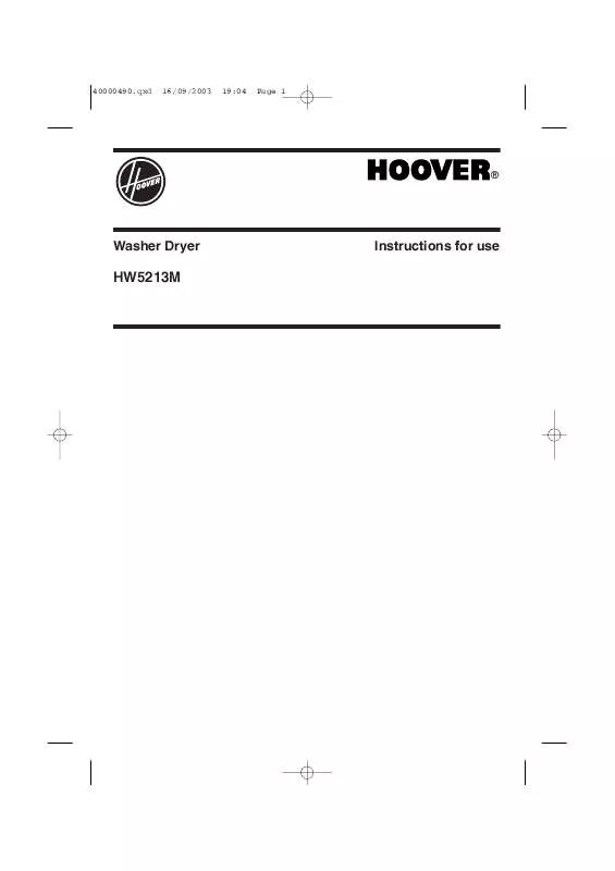 Mode d'emploi HOOVER HW5213M