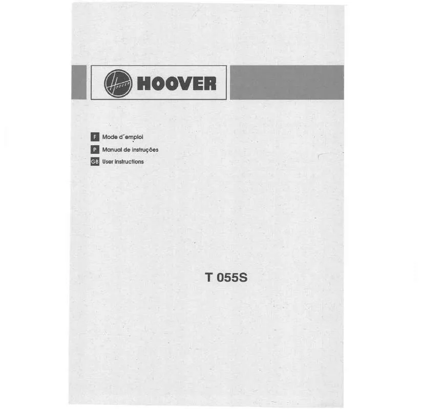 Mode d'emploi HOOVER T 055S