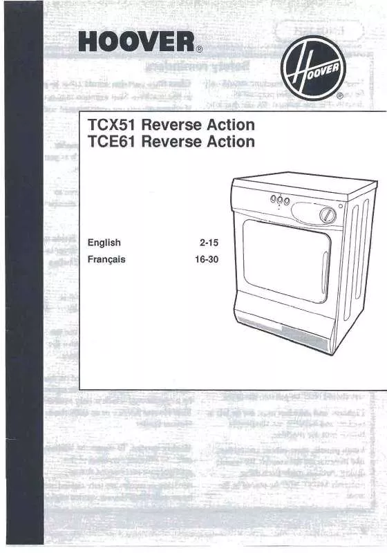 Mode d'emploi HOOVER TCX51