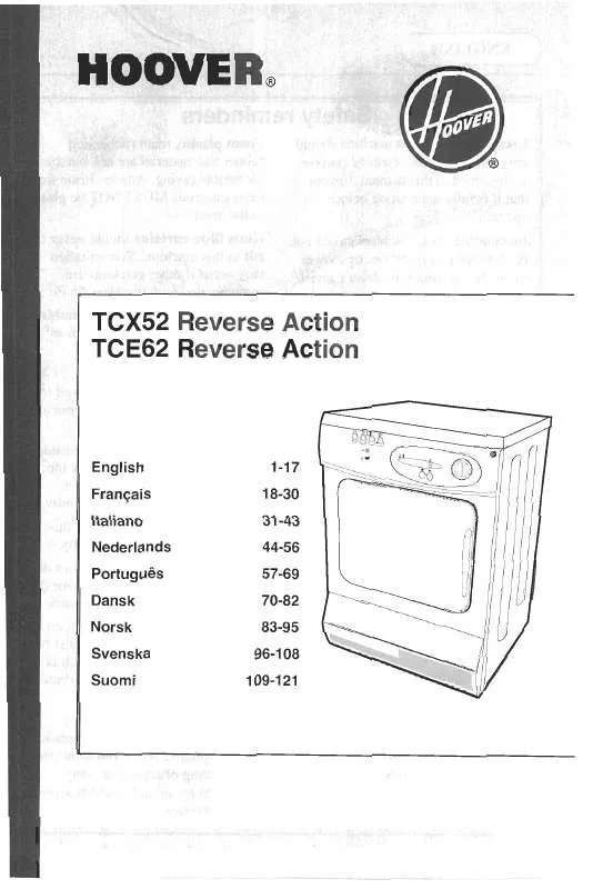 Mode d'emploi HOOVER TCX62