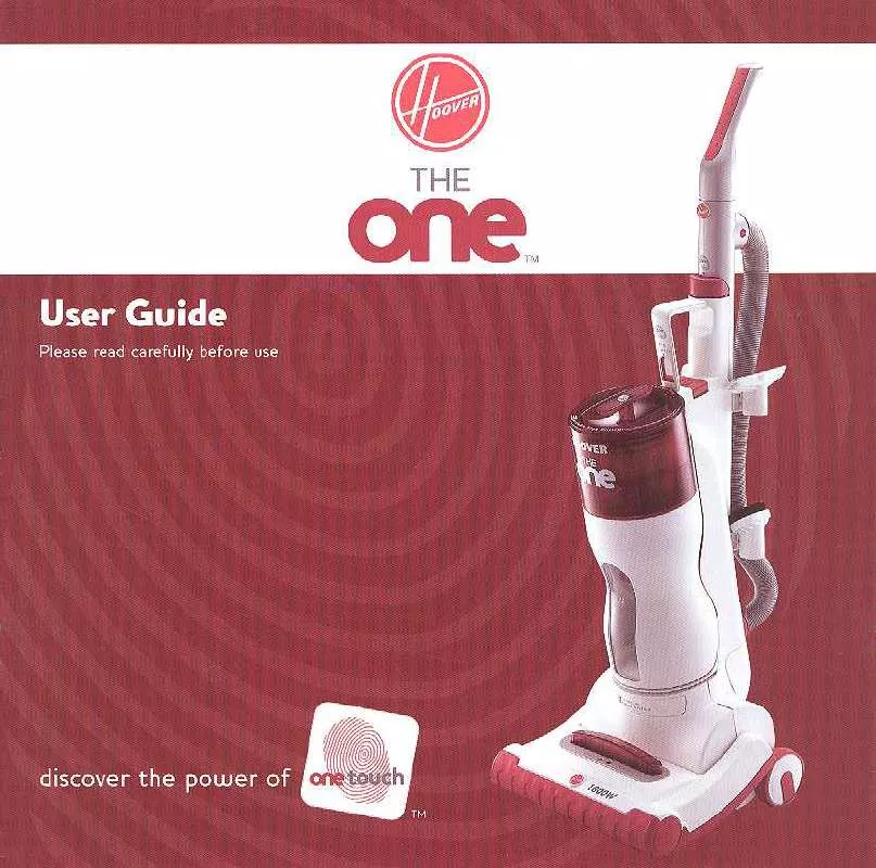 Mode d'emploi HOOVER THE ONE