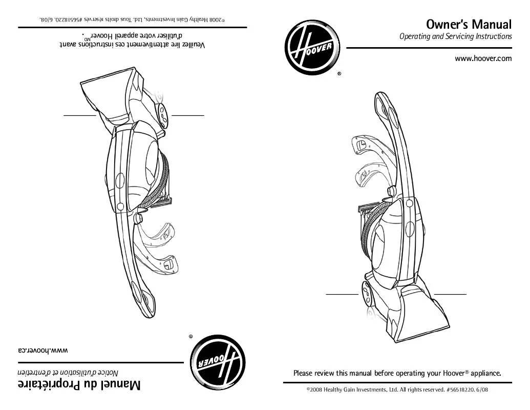 Mode d'emploi HOOVER U5180-900