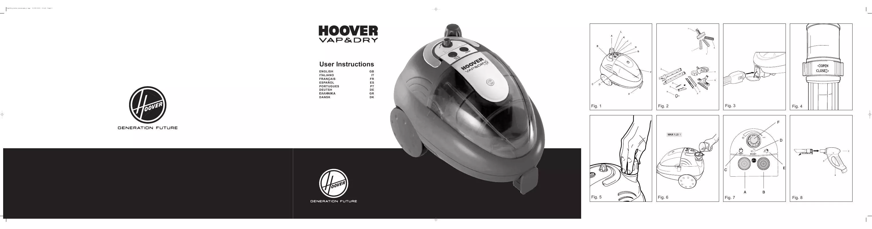 Mode d'emploi HOOVER VAP AND DRY
