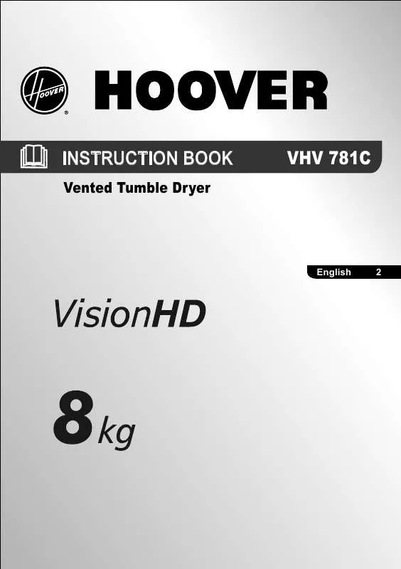 Mode d'emploi HOOVER VHV781C