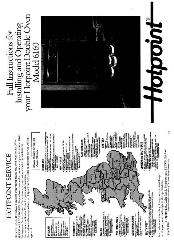 Mode d'emploi HOTPOINT-ARISTON HB6160