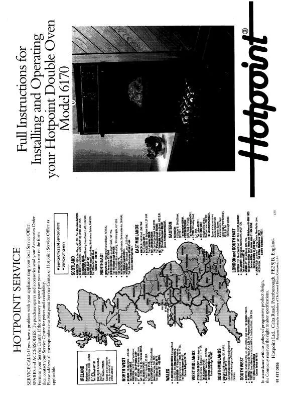 Mode d'emploi HOTPOINT-ARISTON HB6170