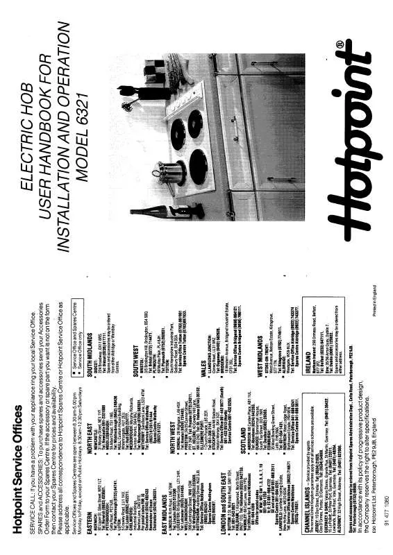 Mode d'emploi HOTPOINT-ARISTON HB6321