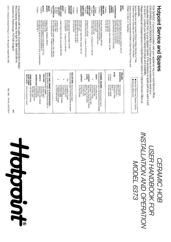 Mode d'emploi HOTPOINT-ARISTON HB6373